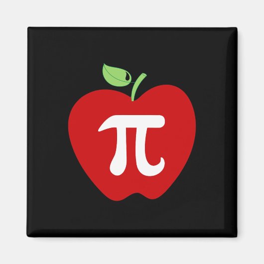 Aimant Apple Pi Pomme Pie Alimentation Amoureux Math Ense (Devant)