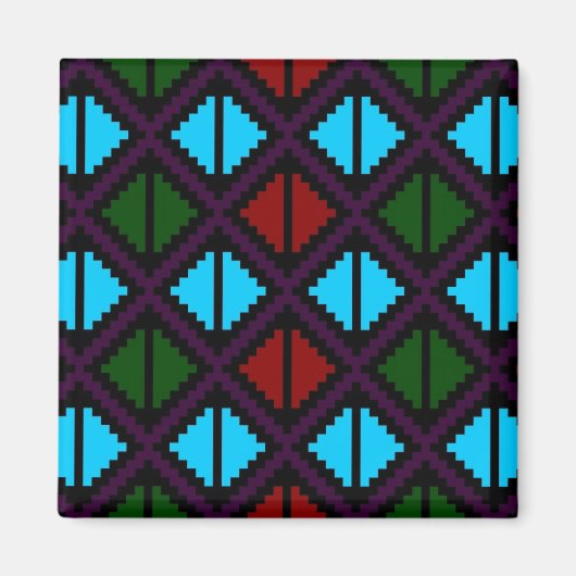 Aimant "Apple Slice" - violet/aqua (Devant)