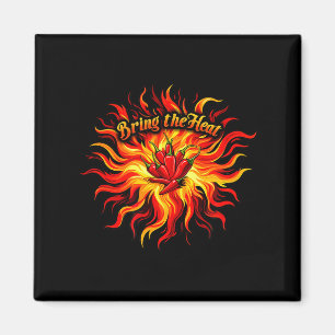 Aimant Apporter la chaleur piment chili flamme nourriture