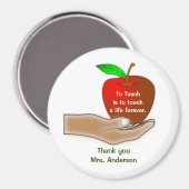 Aimant Appréciation Apple de l'enseignant (Recto/Verso)