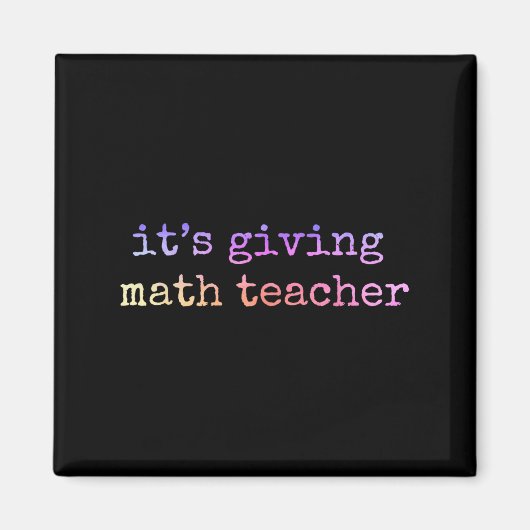 Aimant Appréciation de l'enseignant en mathématiques Géom (Devant)