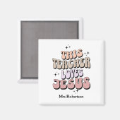 Aimant Appréciation de l'enseignant rétro de foi personna (Recto/Verso)