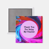 Aimant Appréciation de l'enseignant Tie Dye Merci de clas (Recto/Verso)
