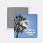 Aimant Appréciation des employés Palm Tree Tropical Busin (Recto/Verso)
