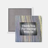 Aimant Appréciation du client Merci à rayures à grains de (Recto/Verso)