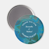 Aimant Appréciation du mariage Merci de pierres précieuse (Recto/Verso)