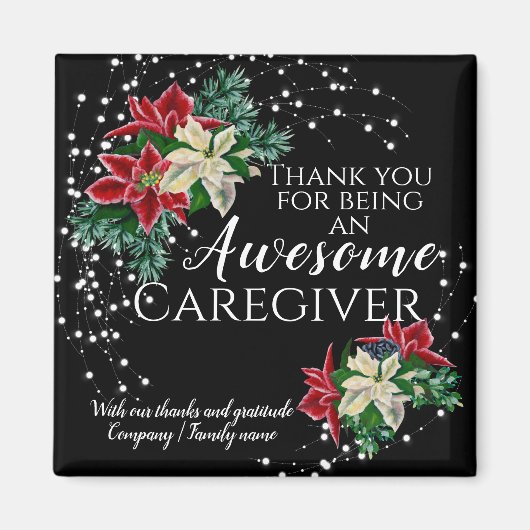 Aimant Appréciation du professionnel Festive Floral Magne (Devant)