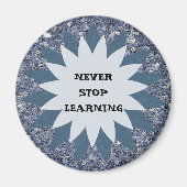 Aimant Appréciation Enseignant N'arrêtez jamais d'apprend (Devant)