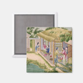 Aimant Apprentissage des vers à soie (Recto/Verso)