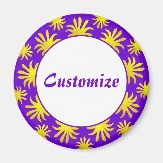 Aimant Après-midi du Modèle Triffids - Purple & Gold (Devant)