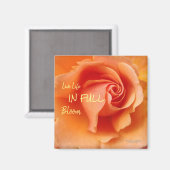Aimant Apricot Peach Rose Flower Close Up (Recto/Verso)