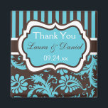 Aimant Aqua, Blanc, Brown Mariage damassé Favoriser l'aim<br><div class="desc">Cette bande d'aqua bleu, blanc et marron avec aimant mariage damassé faveur correspond au faire-part de mariage ci-dessous. Le texte est entièrement personnalisable pour que vous puissiez également le modifier pour enregistrer l'aimant de date. Si vous avez besoin d'aide pour customiser ceci, envoyez un courriel à niteowlstudio@gmail.com pour obtenir de...</div>