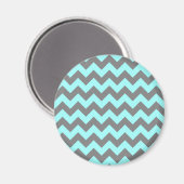Aimant Aqua et gris Zigzag (Recto/Verso)