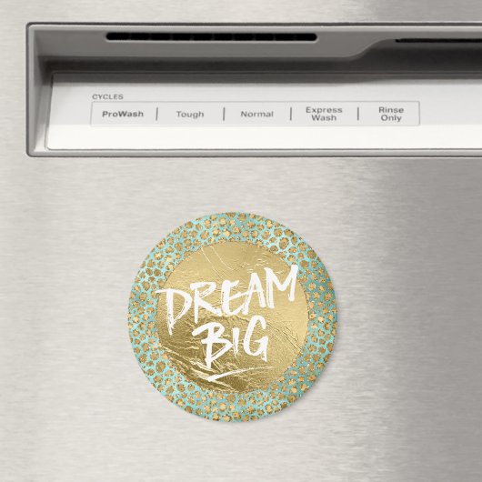 Aimant Aqua Mint Gold Glitz Parties scintillant Leopard (In Situ (Lave-vaisselle))