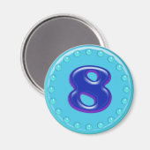 Aimant Aqua Numéro 8 (Recto/Verso)