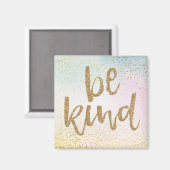 Aimant Aqua Pink Yellow Gold Confetti Parties scintillant (Recto/Verso)