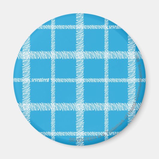 Aimant Aqua Plaid (Devant)