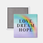 Aimant Aqua Purple Rainbow Inspirational Love Dream Hope (Recto/Verso)