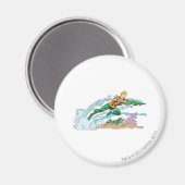 Aimant Aquaman saute sur Coral (Recto/Verso)