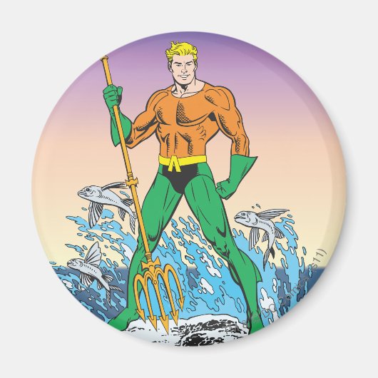 Aimant Aquaman Stand Avec Spear (Devant)