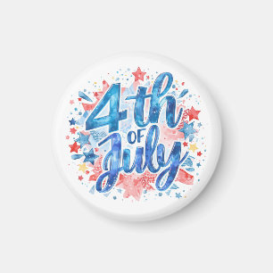 Aimant Aquarelle 14 juillet Patriotique