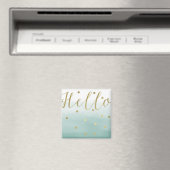 Aimant Aquarelle à menthe or Confetti (In Situ (Lave-vaisselle))