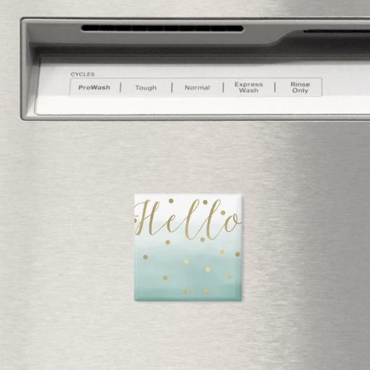 Aimant Aquarelle à menthe or Confetti (In Situ (Lave-vaisselle))