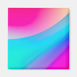 Aimant Aquarelle abstraite pastel ombré rose bleu