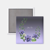 Aimant Aquarelle Aimante Fleurs pourpres (Recto/Verso)