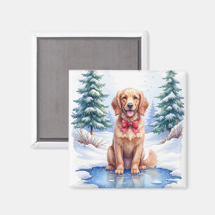 Aimant Aquarelle American Water Spaniel Étang Gelé
