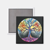 Aimant Aquarelle Arbre de vie (Recto/Verso)