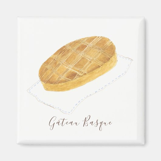 Aimant Aquarelle basque de Gâteau (Devant)