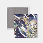 Aimant Aquarelle "Bending Light" Instruments de musique (Recto/Verso)