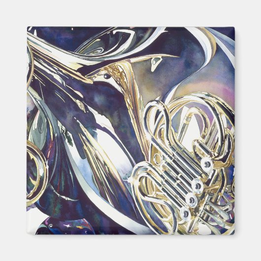 Aimant Aquarelle "Bending Light" Instruments de musique (Devant)