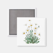 Aimant aquarelle blanche Margaret daisy (Recto/Verso)