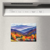 Aimant Aquarelle Blue Ridge Parkway (In Situ (Lave-vaisselle))