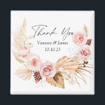 Aimant aquarelle Boho Floral Pampas Grass Wedding en fave<br><div class="desc">aquarelle Boho Floral Pampas Grass Wedding faveur aimant</div>