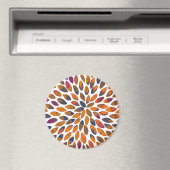 Aimant Aquarelle brosse traits - effet rouillé (In Situ (Lave-vaisselle))