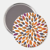 Aimant Aquarelle brosse traits - effet rouillé (Recto/Verso)