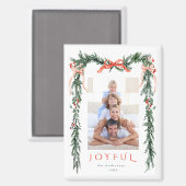 Aimant Aquarelle Cadres de Noël Vacances photo (Recto/Verso)