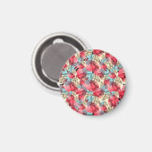 Aimant Aquarelle chaude froide Florale géométrique (Recto/Verso)