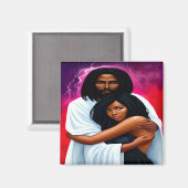 Aimant Aquarelle chrétienne "couverte" (Recto/Verso)