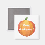 Aimant Aquarelle Citrouille bon thanksgiving (Recto/Verso)