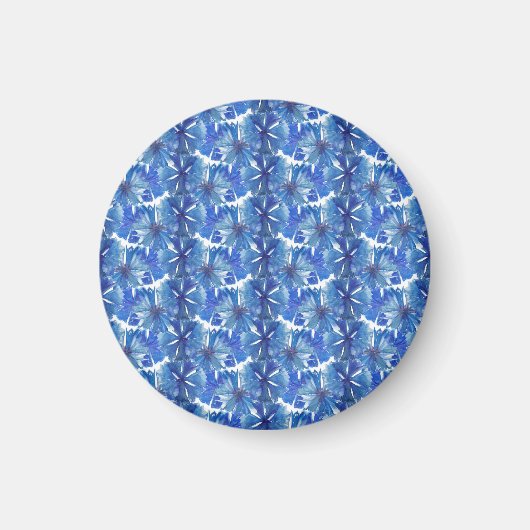 Aimant aquarelle cornflower glaçure (Devant)
