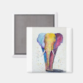 Aimant Aquarelle couleur éléphant (Recto/Verso)