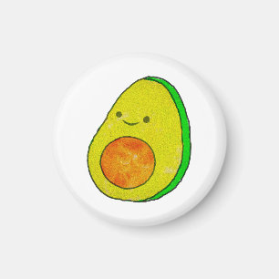 Aimant Aquarelle Cute Carton Avocado