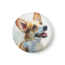 aquarelle de corgi pembroke gallois
