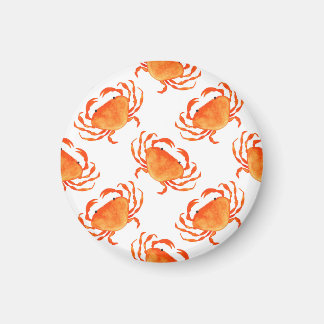 Aimant Aquarelle de crabe : Motif Arrière - plan blanc