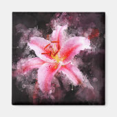 Aimant Aquarelle de fleur de Stargazer - bb 01 (Devant)