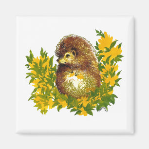 Aimant Aquarelle de hérisson Imprimé Réfrigérateur fantai